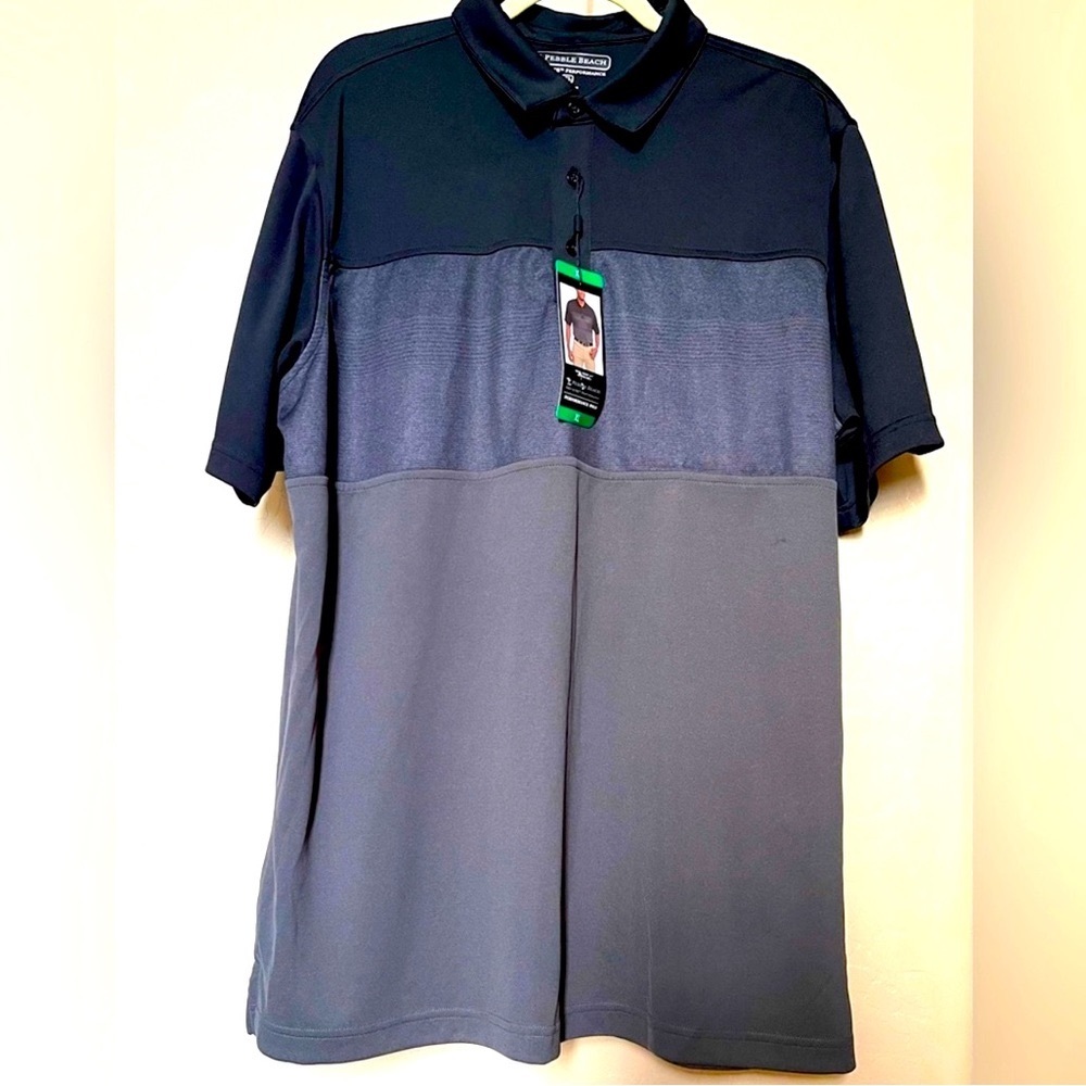 Pebble Beach Men's Short Sleeve Dry-Luxe Performance Polo Shirt (new with tag )